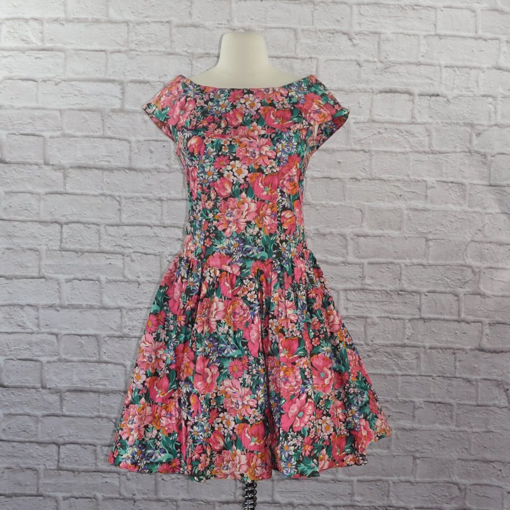 Vintage 80s Floral Dress